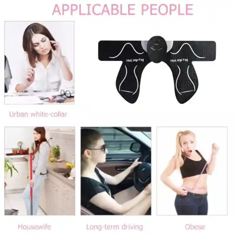 EMS Hip Muscle Trainer: Wireless Electric Massager for Glute Recovery Massage Chairs Tidesmit