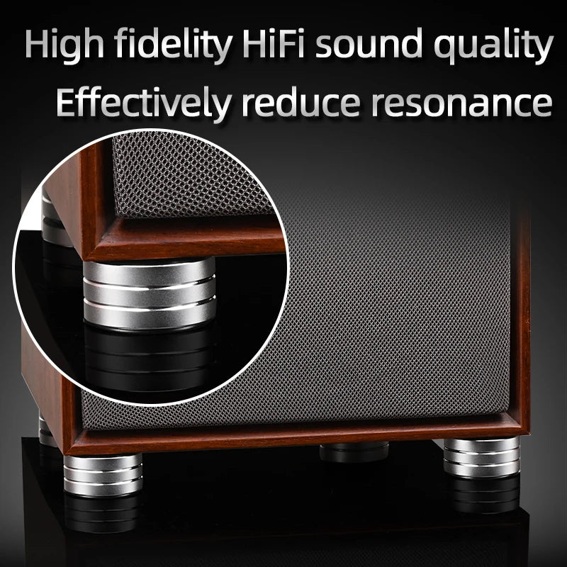 Super Premium 4PCS Hifi Speaker Spikes Stand Feet Pad Aluminum Alloy for Speaker DAC Shock Absorbing Foot Pad