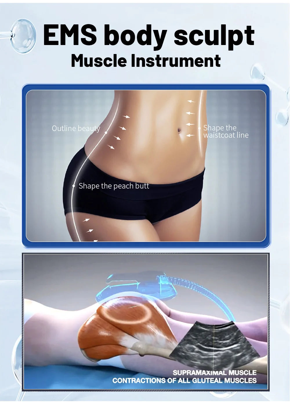 EMS Body Sculpt Machine - Professional Muscle Toning & Fat Reduction Fascia Gun Tidesmit