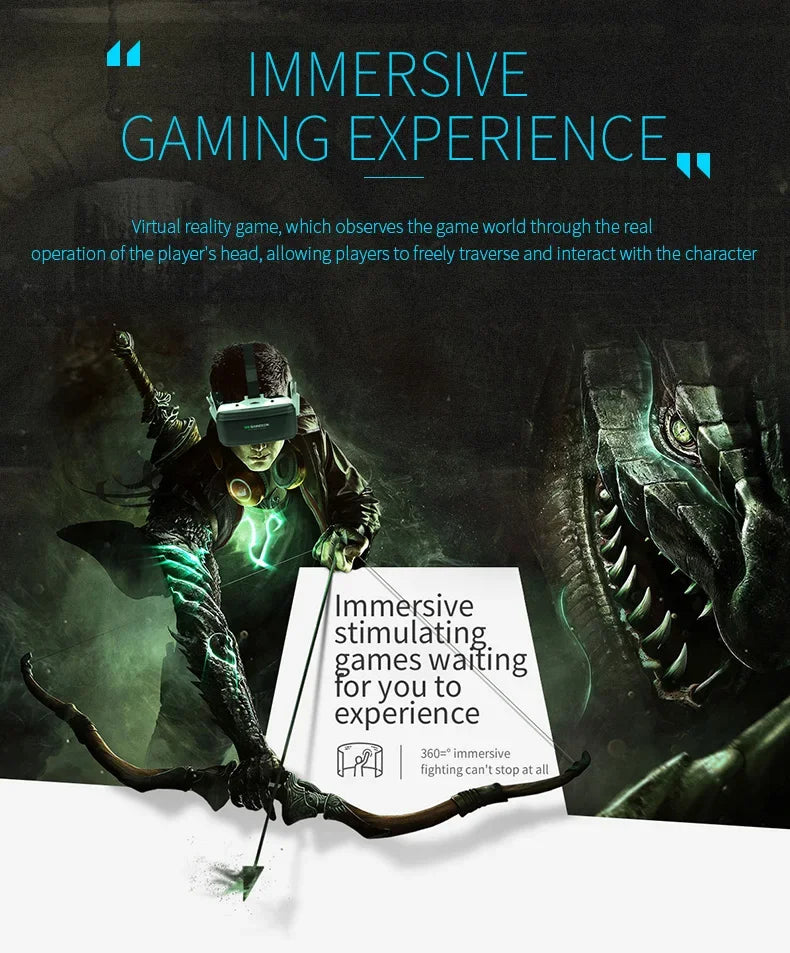 VR Headset for Smartphone - Immersive Gaming & Augmented Reality Goggles Tidesmit