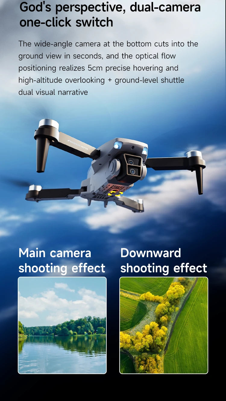 4K Camera Drone - M2 Foldable Quadcopter with Optical Flow Tidesmit