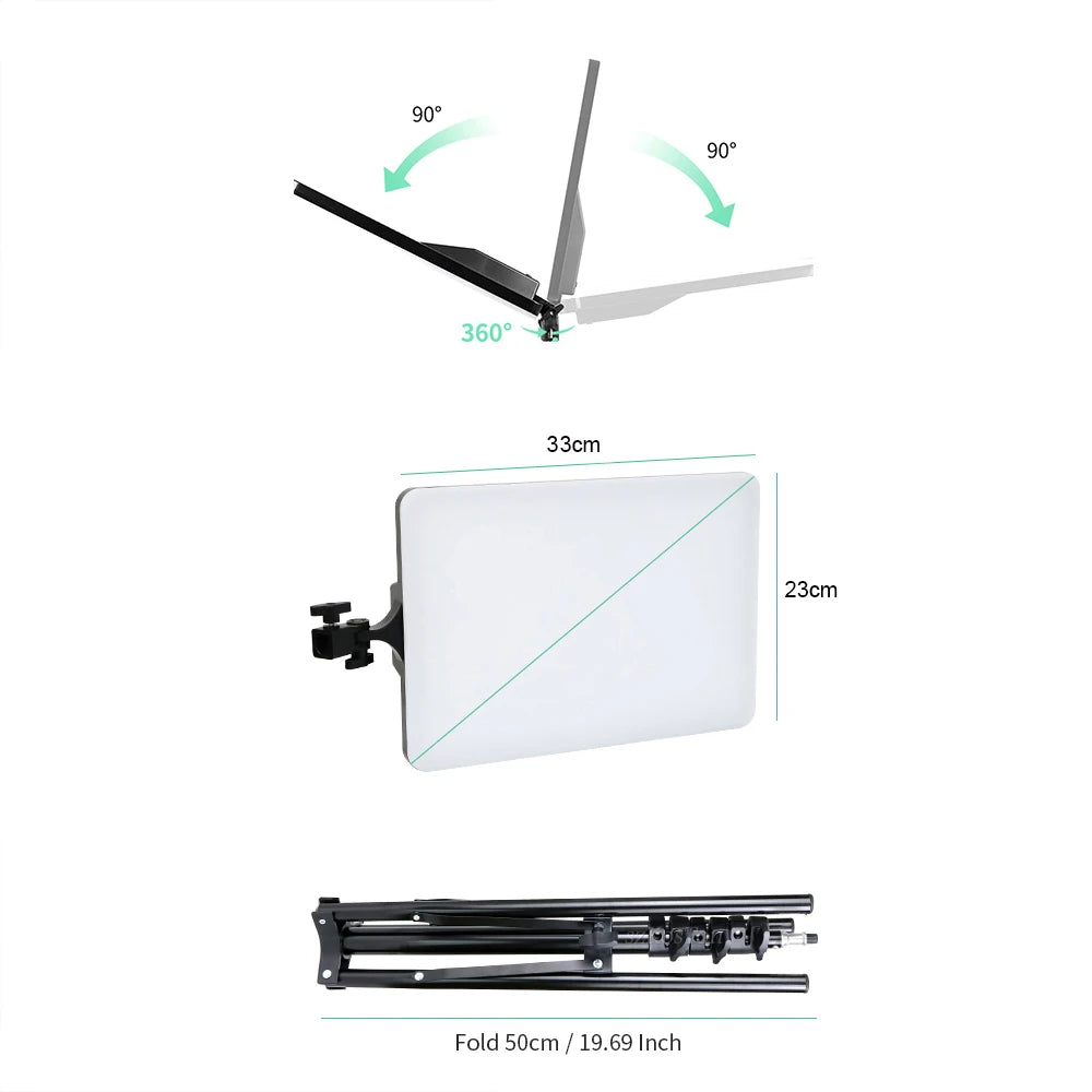 LED Video Light Panel | 50W Bi-Color Studio Lamp for Content Creation Tidesmit