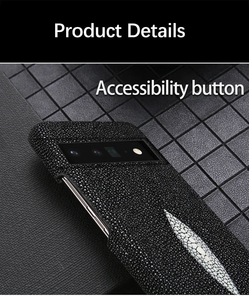Google Pixel 9 Pro Stingray Leather Case - Slim Shock-Absorbing Cover Tidesmit