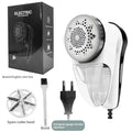 Tidesmit professional rechargeable electric fabric lint remover showing blade and brush head for garment care