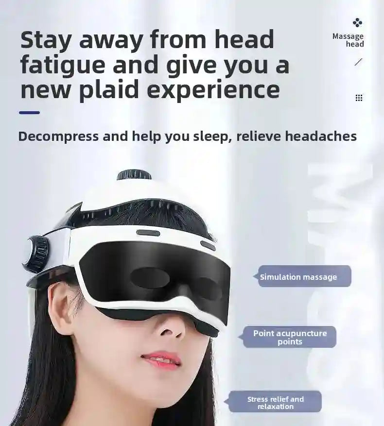 Tidesmit Electric Eye Massager with Heat and Scalp Vibration Therapy Eye Massage Instrument Tidesmit