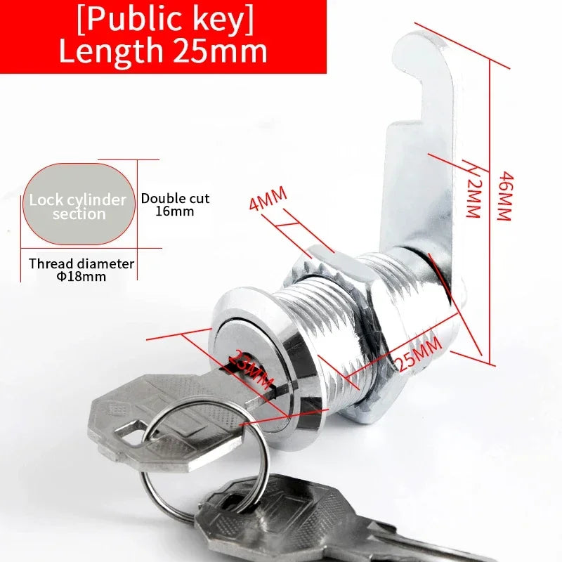 5/20/100SETS 16mm 20mm 25mm 30mm 35mm Metal Rotary Key Switch Push Button Lock Switch Latching Cylinder Cabinet Security Locker