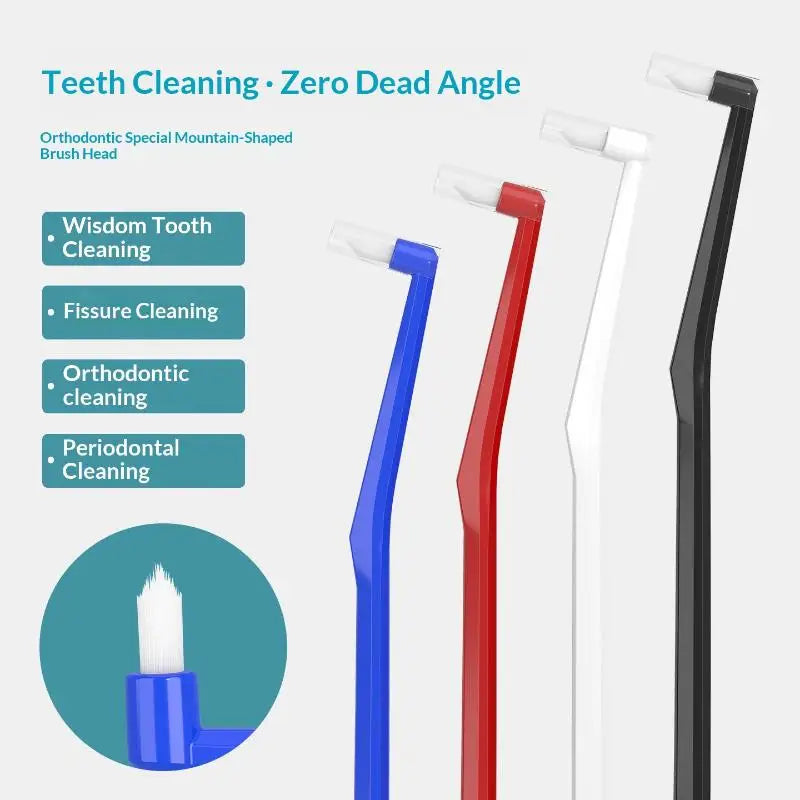 Soft Hair Small Head Single-Beam Toothbrush For Interdental Cleaning Adult Oral Care Deep Cleaning Tool For Teeth Implants