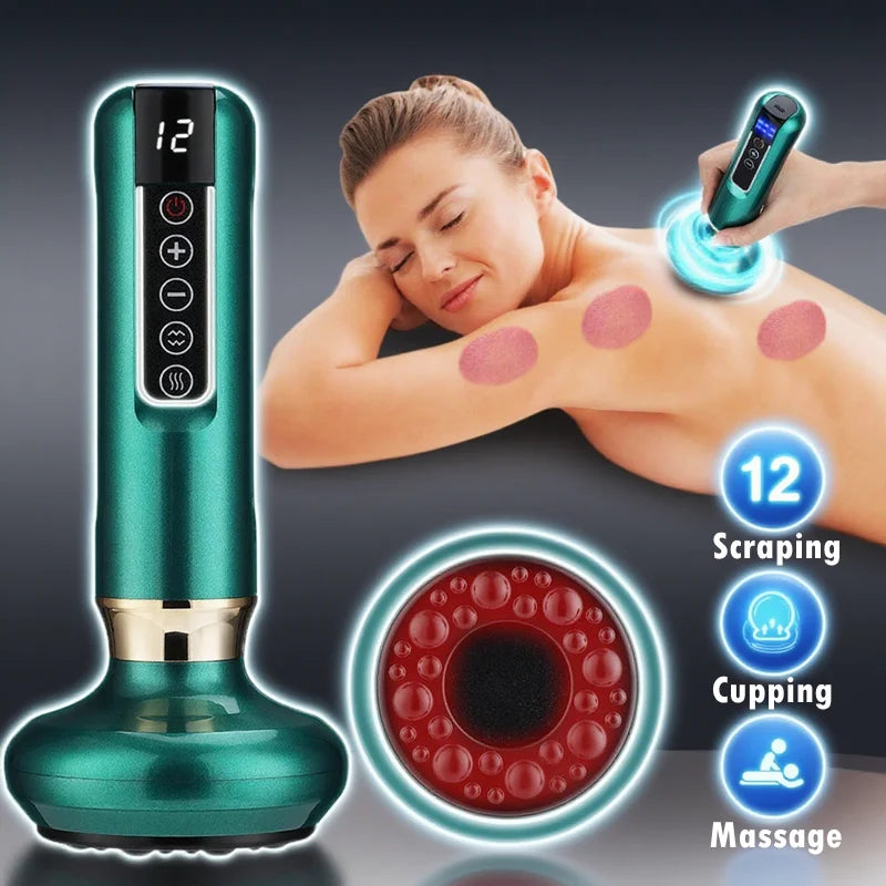 Electric Cupping Massager with Infrared Heat for Targeted Muscle Recovery Relaxation Treatment Tidesmit
