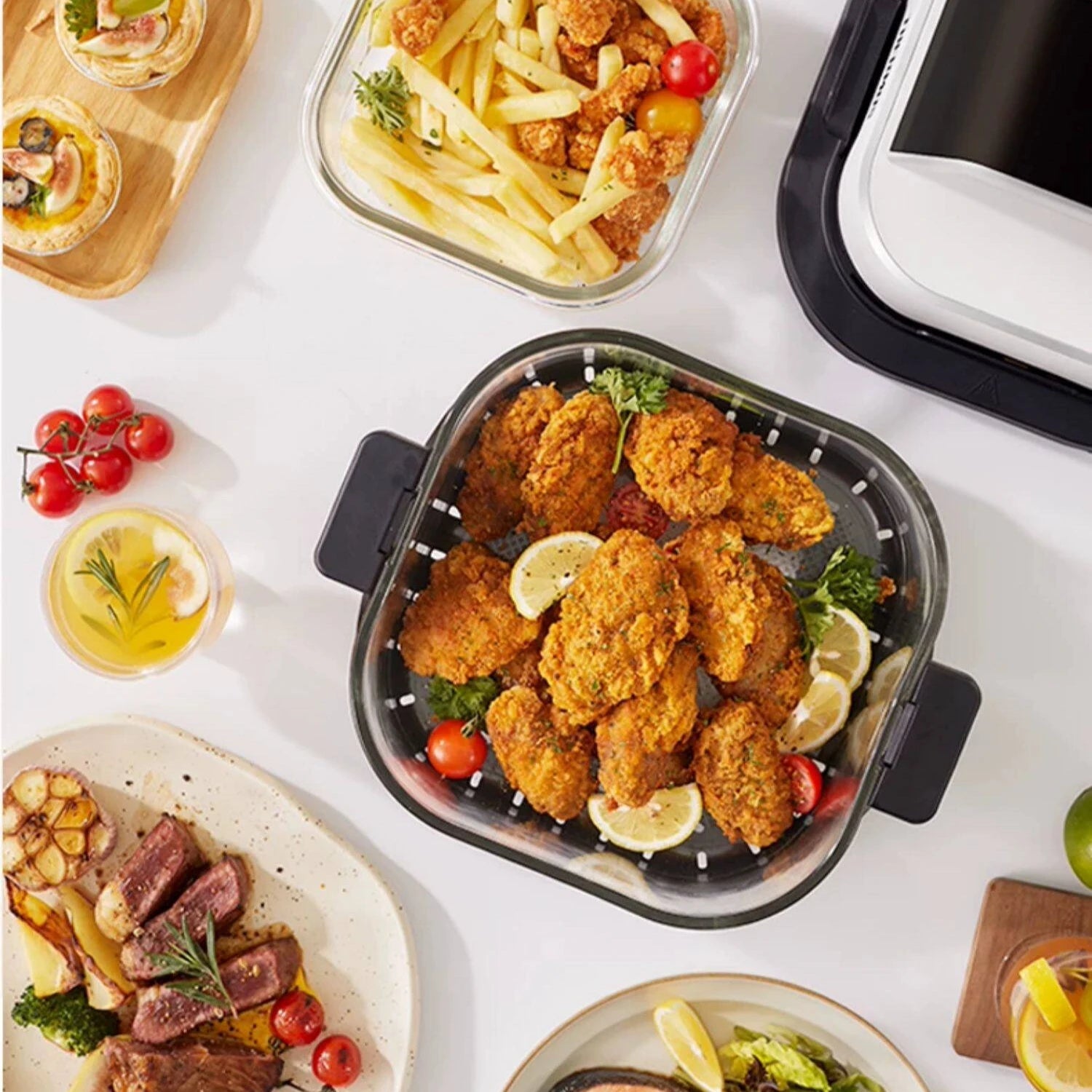 Air fryer household 2026 new small visual borosilicate glass large-capacity frying and baking machine