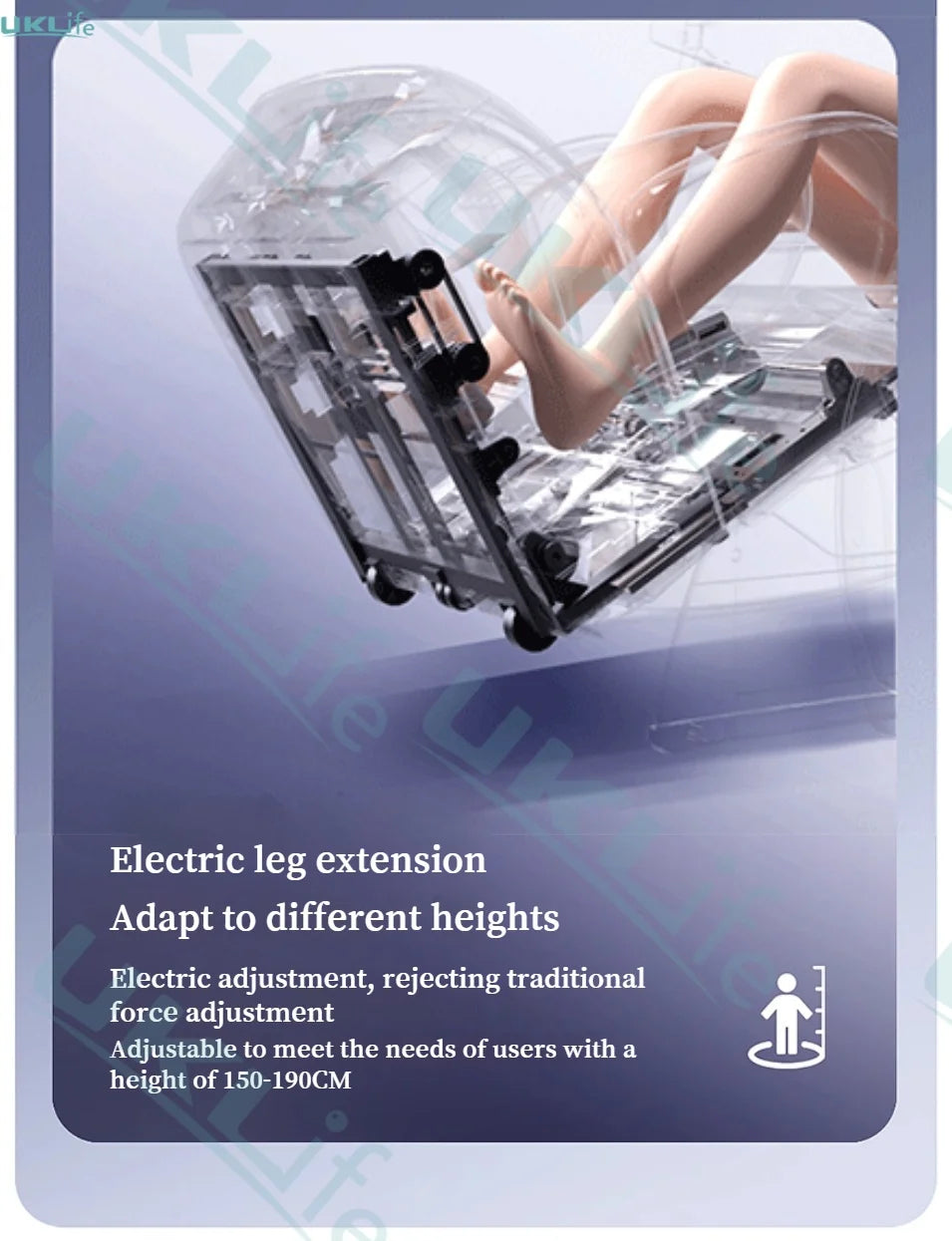 Zero Gravity SL-Track Massage Chair - Full Body Muscle Relief White/Blue Massage Chairs Tidesmit