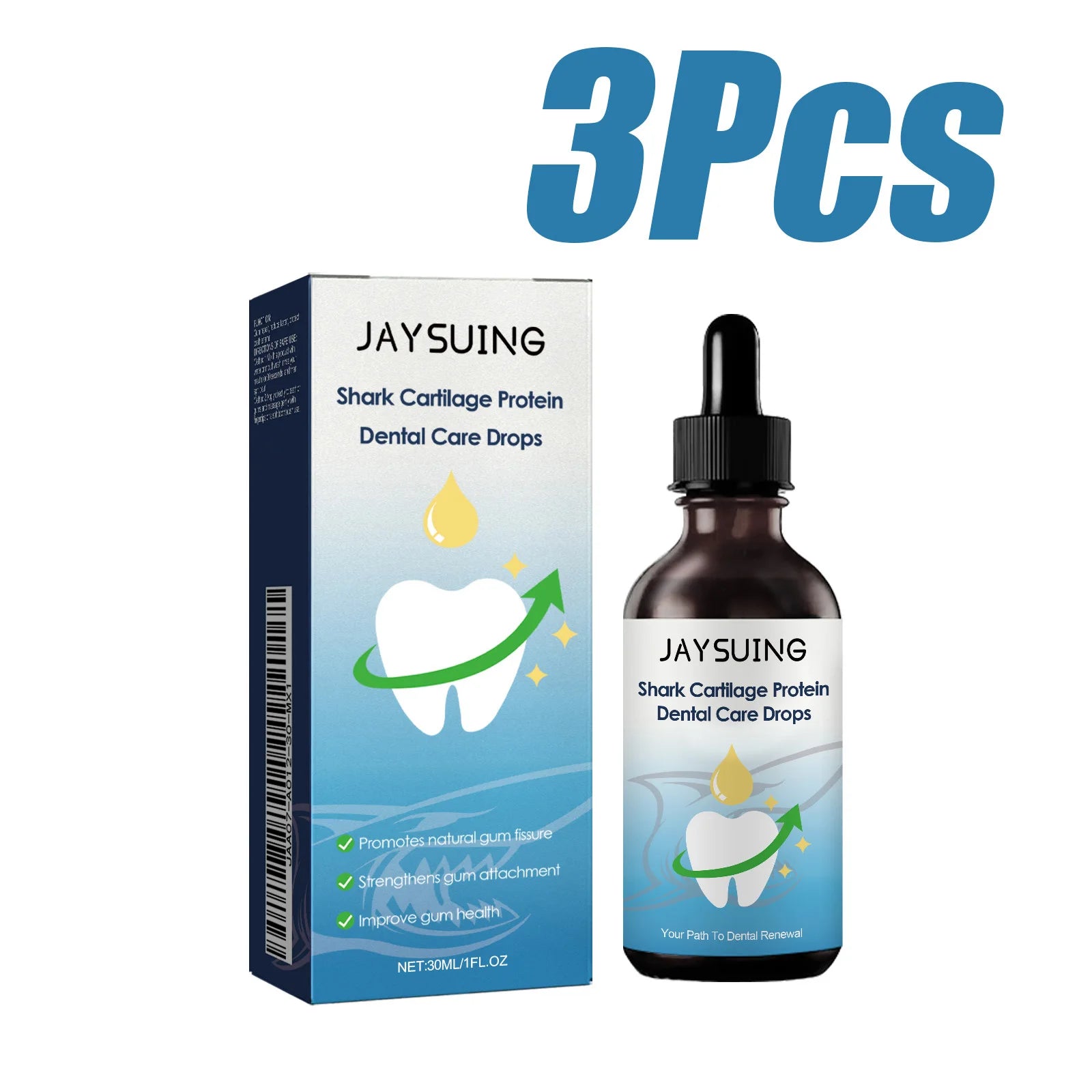 Tidesmit Dental Care Drops serum for gum pain relief, tooth stain cleaning, and professional teeth whitening.