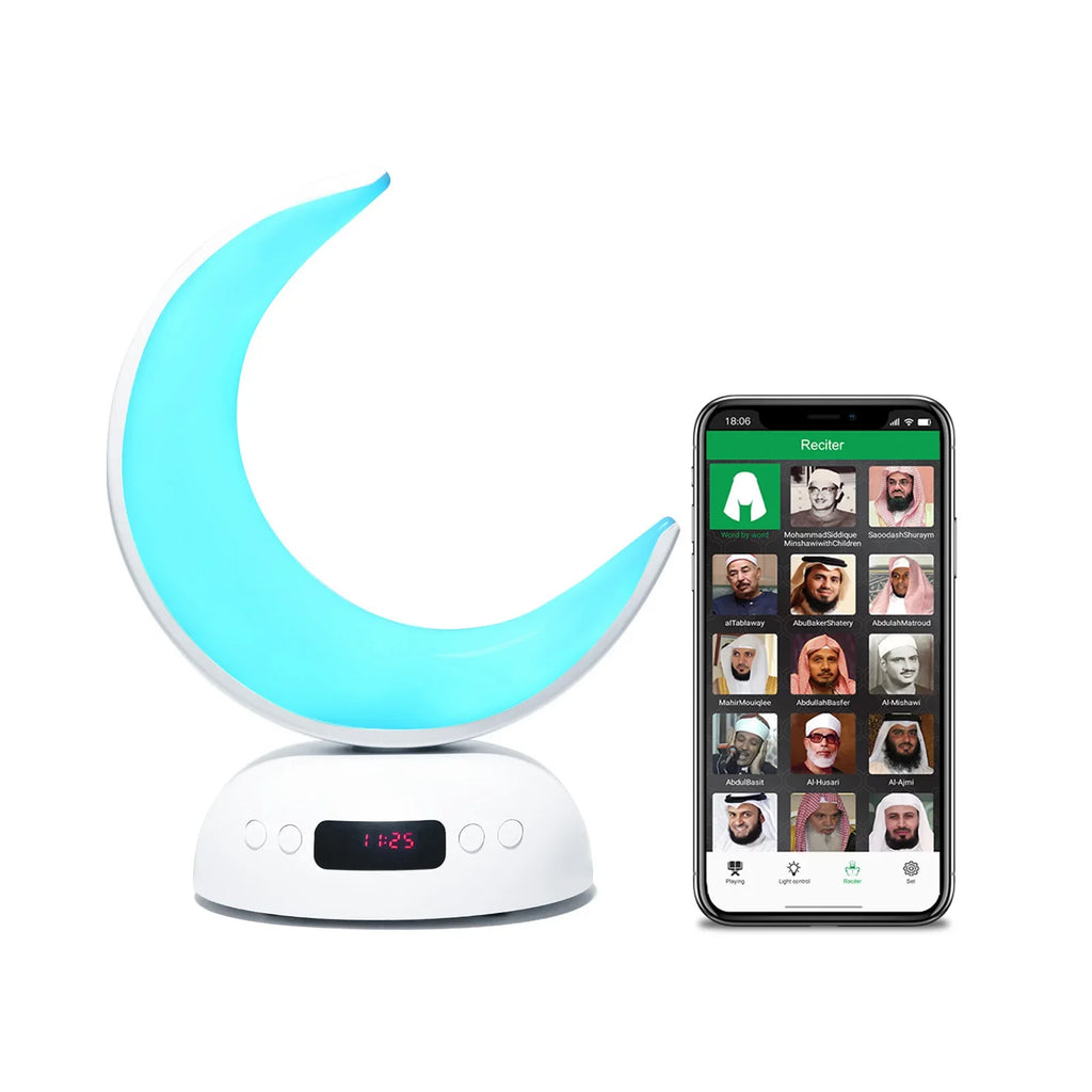Quran Azan Clock Islam Muslim Arabic Koran Bright Bluetooth Speaker Portable Night Light Lamp Holy Wireless Ramadan Islamic Arab