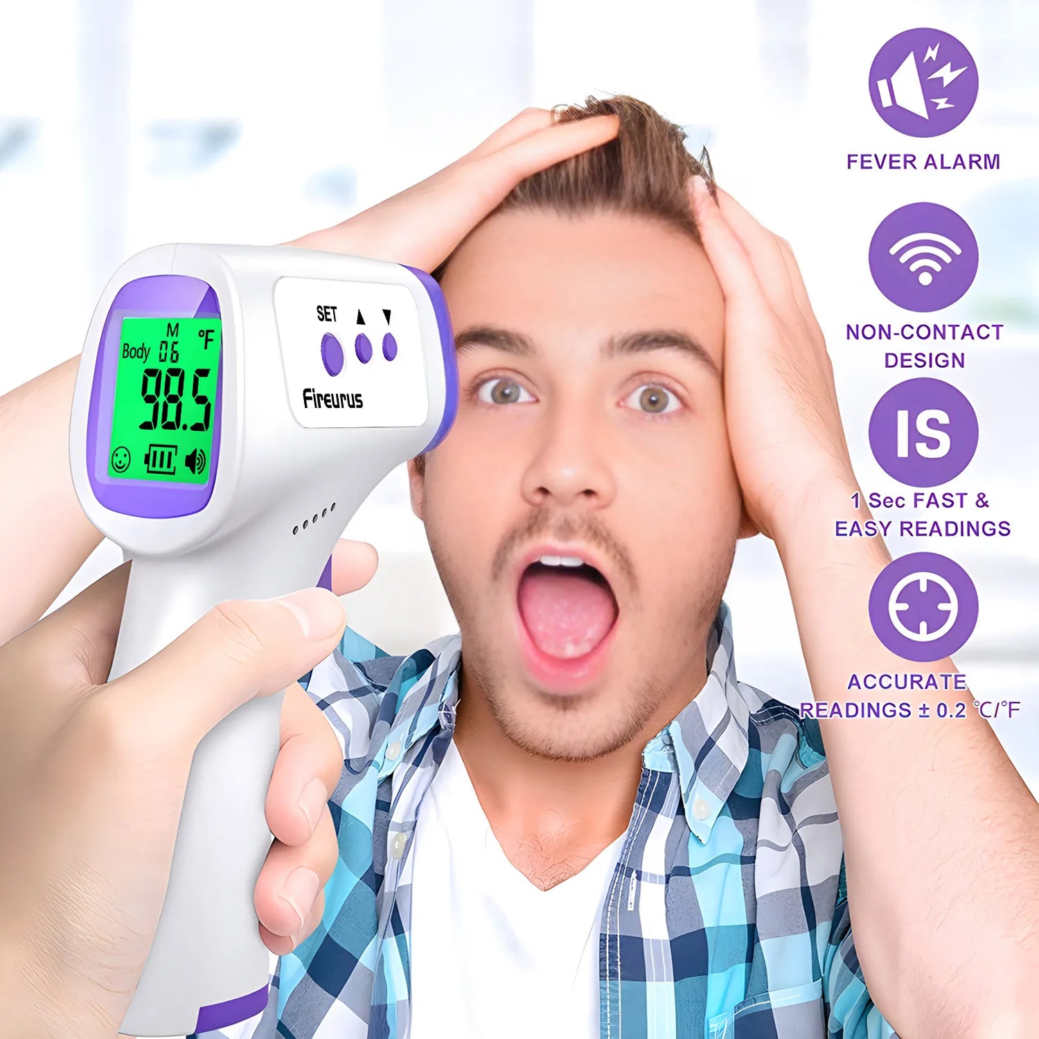 Medical Digital Infrared Forehead Thermometer Electronic Temperature Meter For Baby Thermometer Forehead Non-Contact Termometro