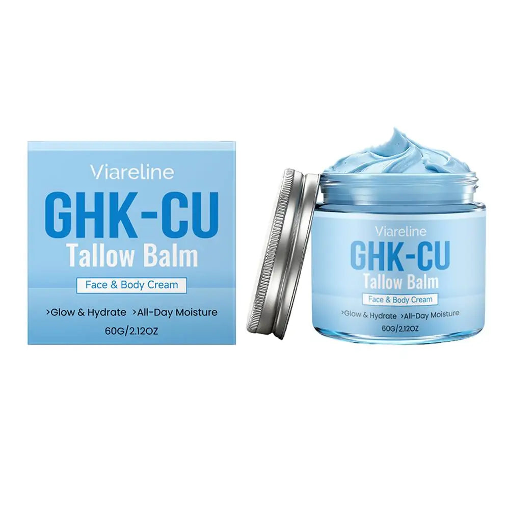 Copper Peptides GHK-Cu Beef Tallow Honey Blue Balm for Face & Body Moisturizing Hydrating & Brightening For All Skin Types