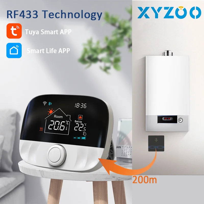 WiFi Smart Thermostat for Gas Boiler | App-Controlled Wireless Heating Tidesmit