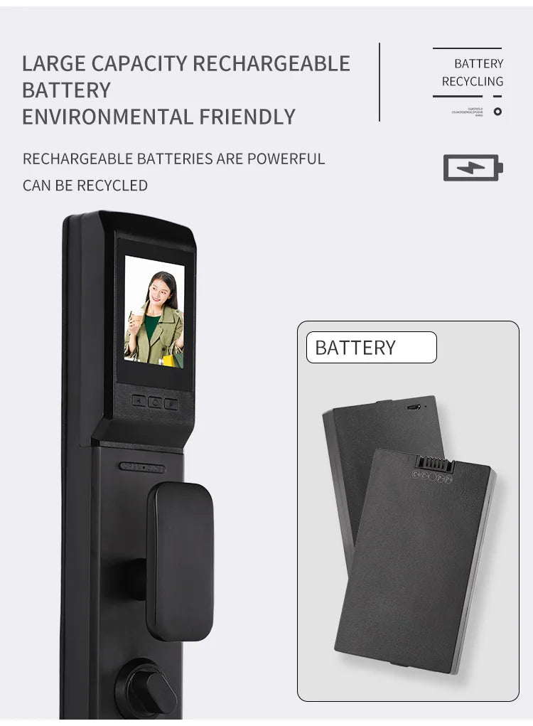 Digital Door Lock Competitive Price Fingerprint USmart Go APP Tuya Smart WiFi With Camera Smart Door Lock