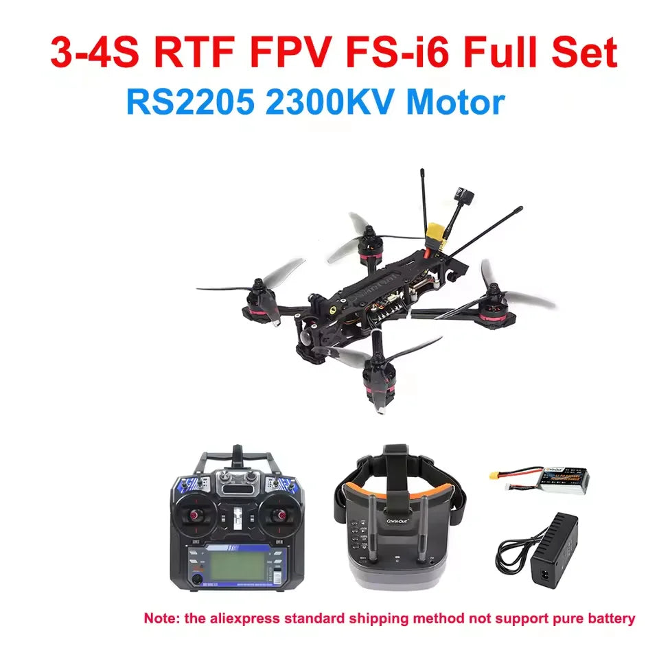 FPV Racing Drone 220mm RTF 4S Brushless Quadcopter Kit 3-4S RTF FLYSKY set Tidesmit