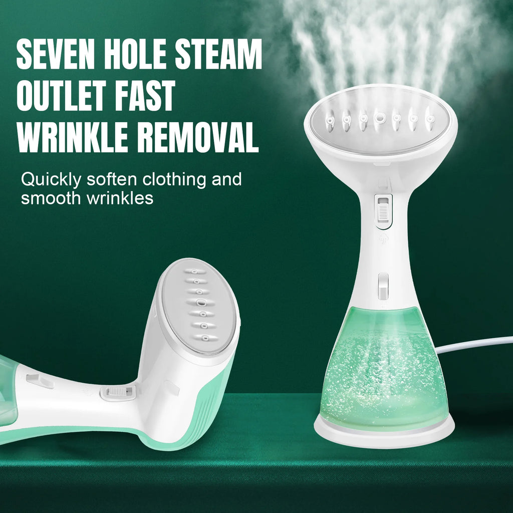 Tidesmit DayPlus 4800W handheld garment steamer featuring a 300ml water tank for clothes and curtains.