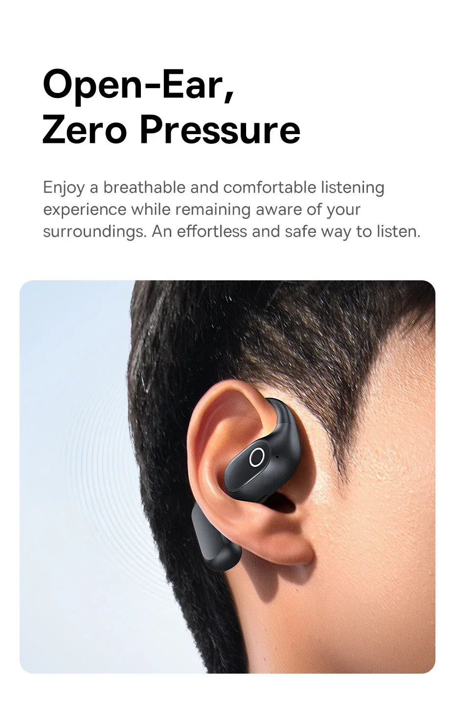 Baseus Eli 2i Fit Open-Ear Earphones True Wireless Bluetooth 6.0 Ear Hooks Headphones IPX5 Waterproof Sports Earbuds Bass Boost Tidesmit