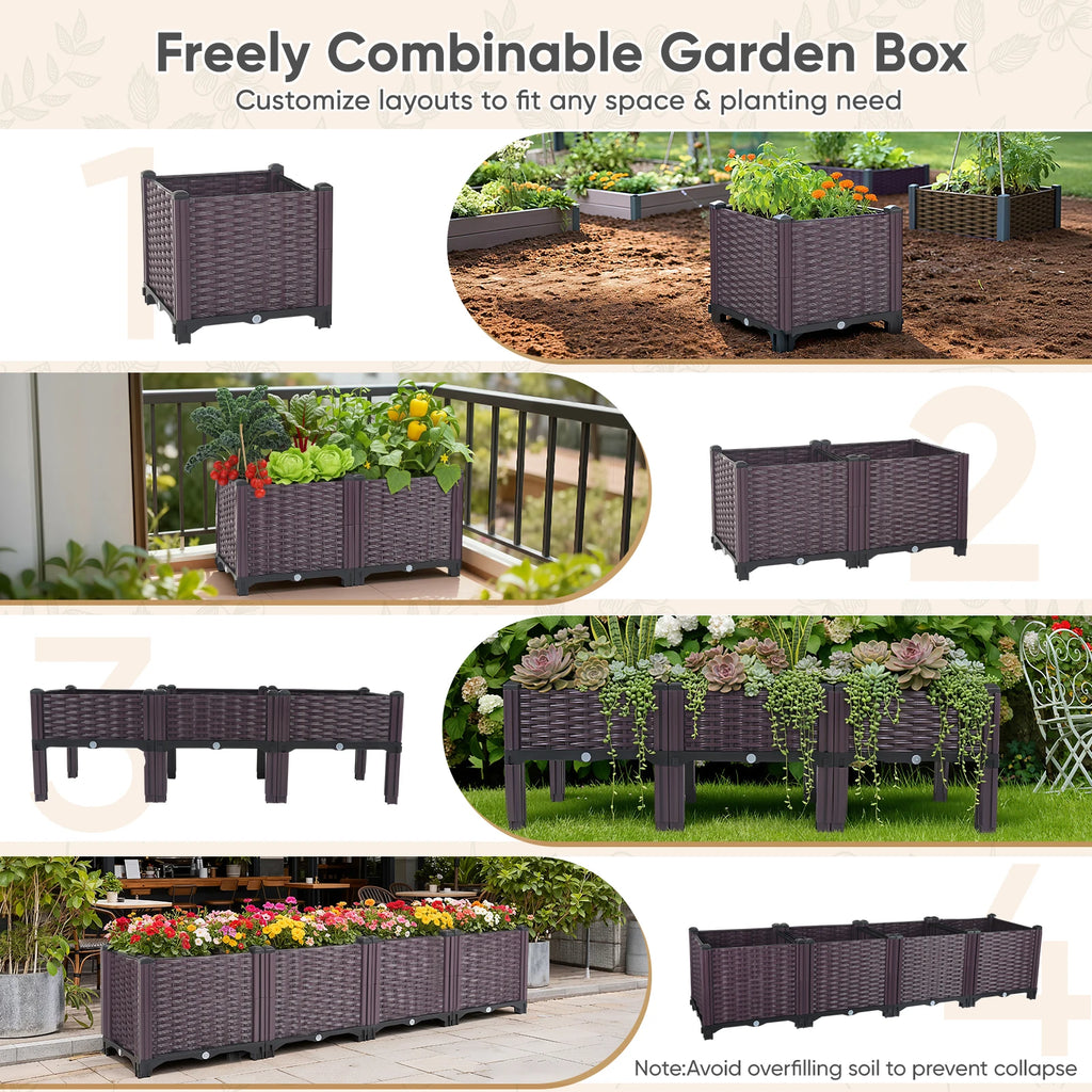Modular oval raised garden bed with interlocking panels for flexible gardening layouts