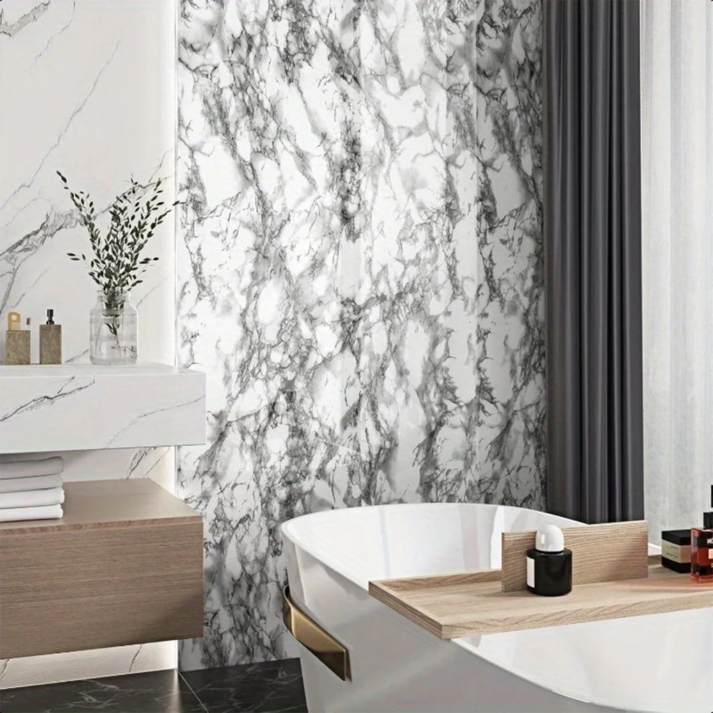 55cm Marble Vinyl Self Adhesive Wallpaper Waterproof Contact Paper PVC Wall Stickers for Kitchen Livingroom Home Decorative Film