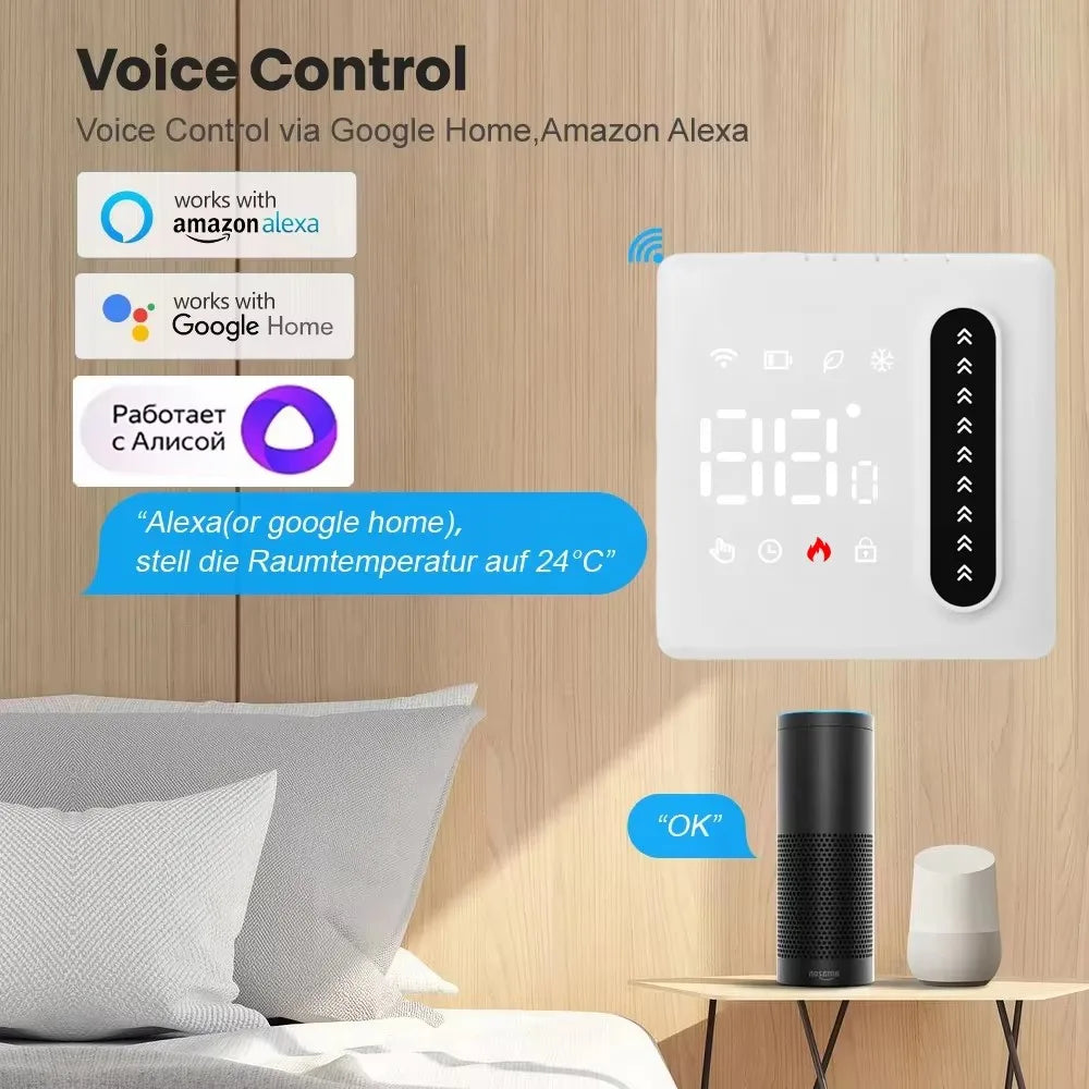Tuya WiFi Smart Thermostat Temperature Water Electric Floor Heating Gas Boiler Controller Support Alice Alexa Google Home