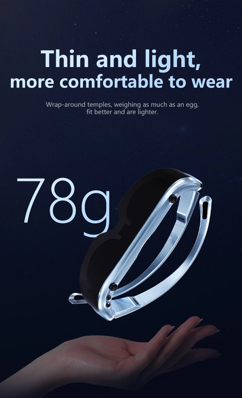 4K VR Smart Glasses with Myopic Adjustment - All-in-One 3D Headset Tidesmit