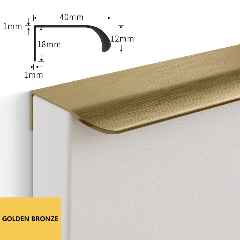 Invisible Wardrobe Handle Minimalist Modern Minimalist Cabinet Door Drawer Cashmere Gray Cabinet Furniture Hardware Small Handle
