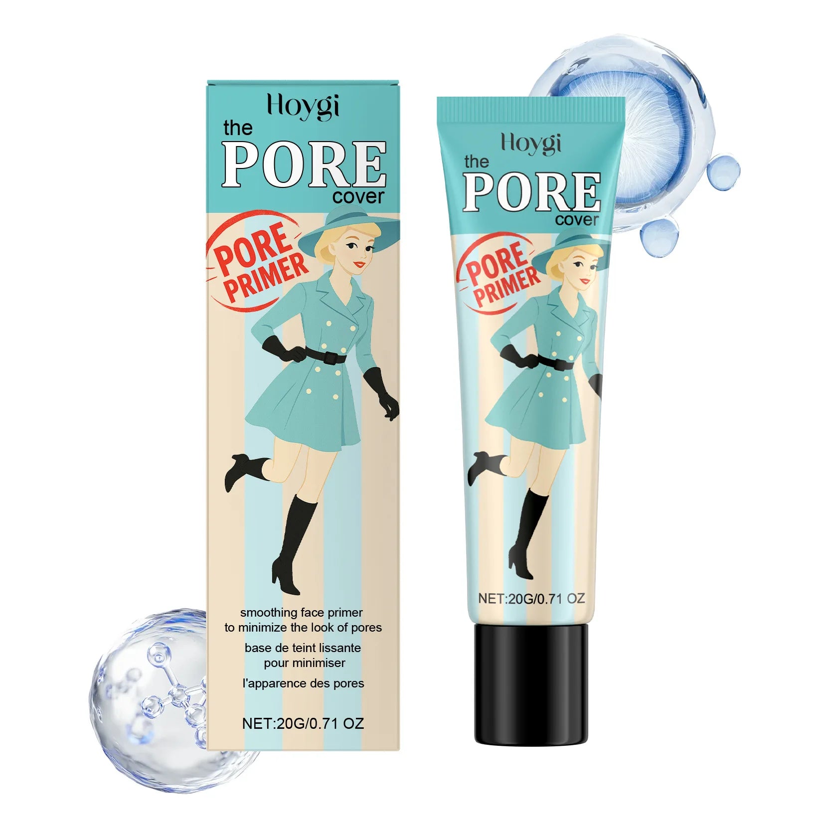 Tidesmit Hoygi pore primer for face makeup featuring oil-absorbing smoothing formula for a long-lasting base
