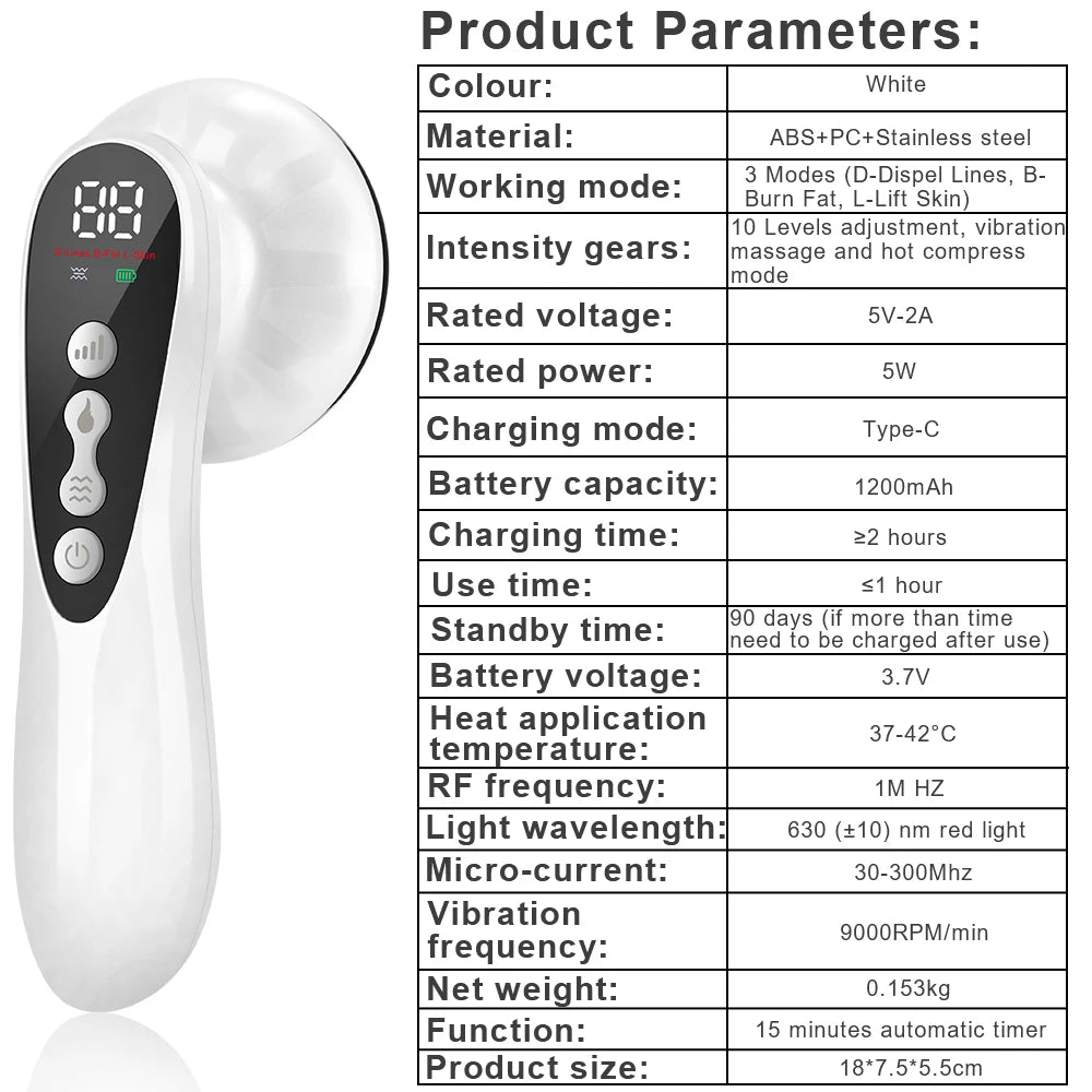 Electric Abdominal Massager: Portable Wellness Device for Body Sculpting Relaxation Treatment 3 Mode 10 Gears Tidesmit