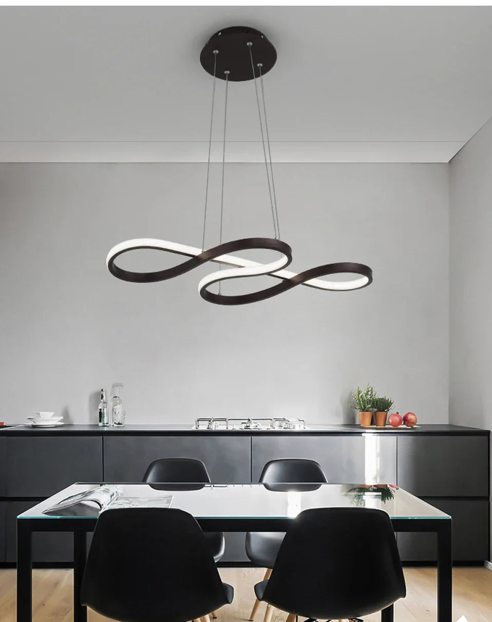 Modern Nordic LED Ring Light | Dimmable Minimalist Home Lamp 92cm Tidesmit