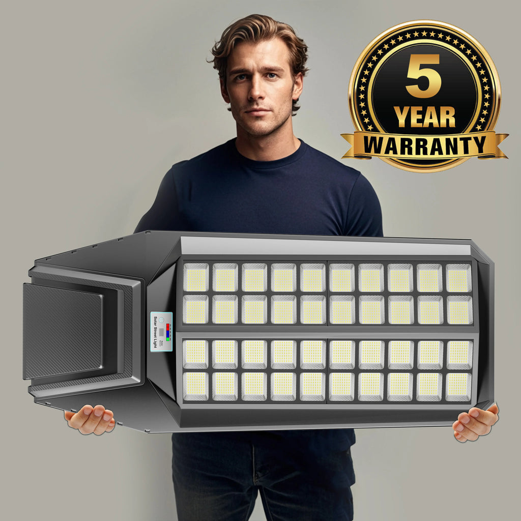 Ship from Local Warehouse 9000W Large Super Bright Outdoor Solar Light,  Waterproof LED Flood Lamp, Energy Saving with Motion Sensor & Remote Control, Easy Installation for Parking Lot, Yard, Patio, Garden and Street Lighting