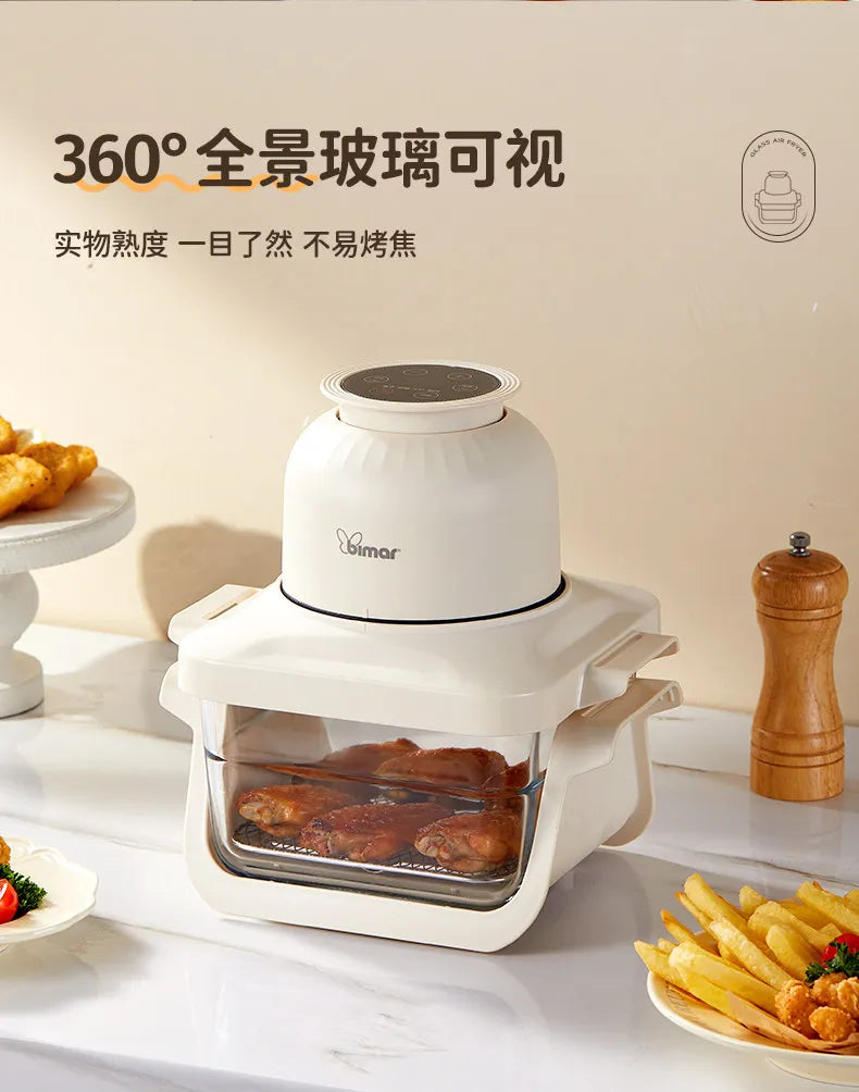 Air fryer household 2026 new visual high boron glass large-capacity frying and baking machine