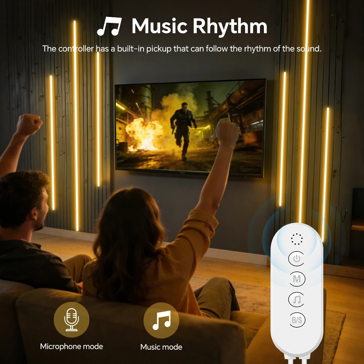 Bluetooth APP Control Self-Adhesive Neon COB LED Strip Light Bedroom Embedded Acoustic Wall Panel Decor Backlight LED Tape