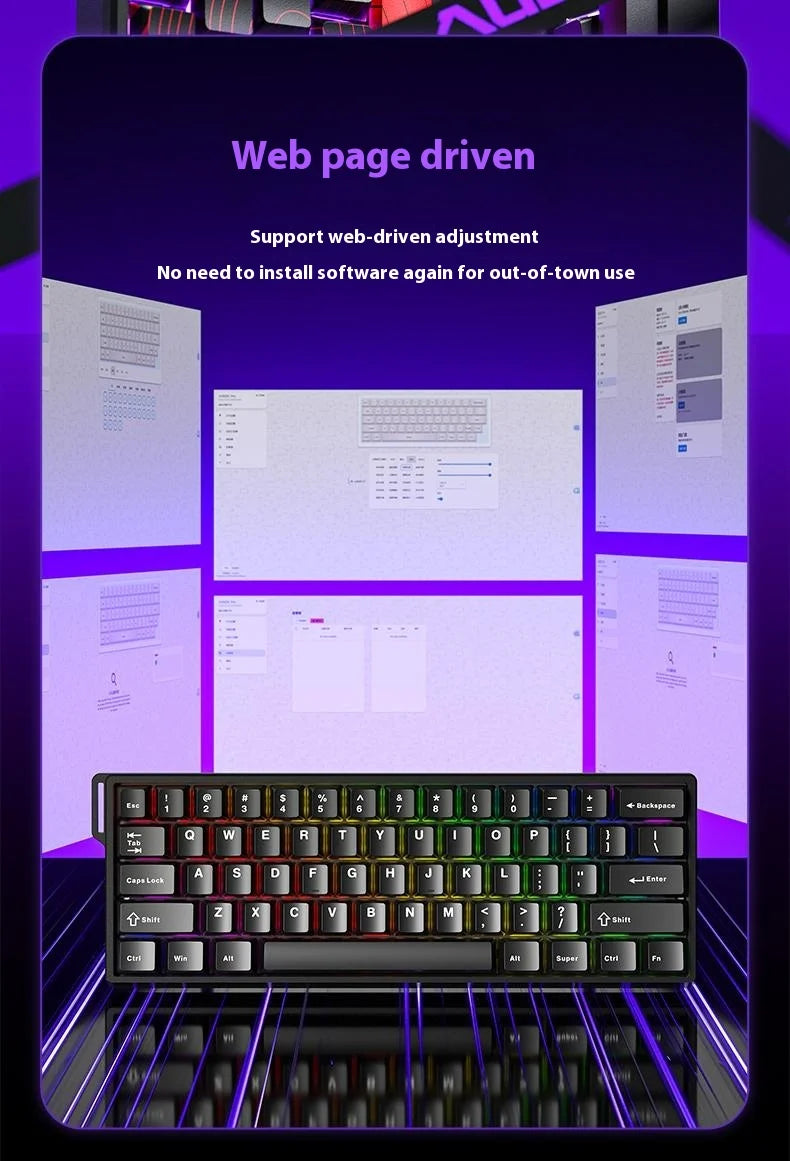 AULA WIN60 WIN68 HE Magnetic Wired Keyboards Esports Rapid Trigger 8K Return RGB Hotswap Mechanical Keyboard for Pc Gamer Gifts