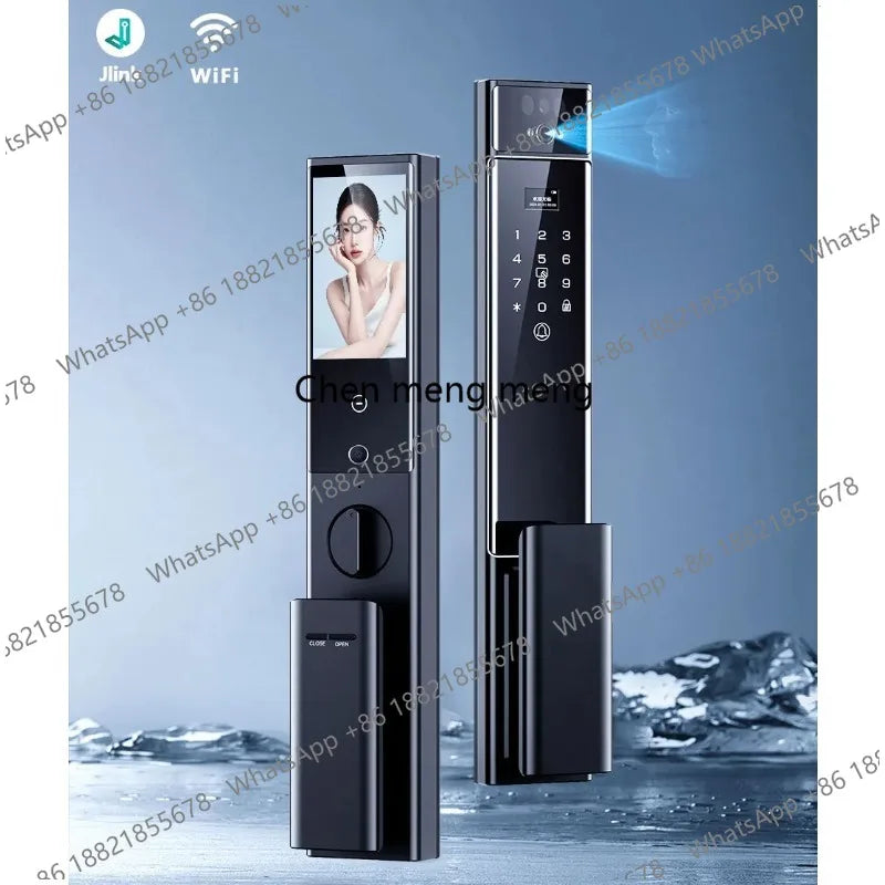 RAYKUBE S90 Jlink WiFi 3D Facial Palm Vein Recognition Rechargeable Smart Fingerprint Lock With Dual WIFI Cameras APP Video Call