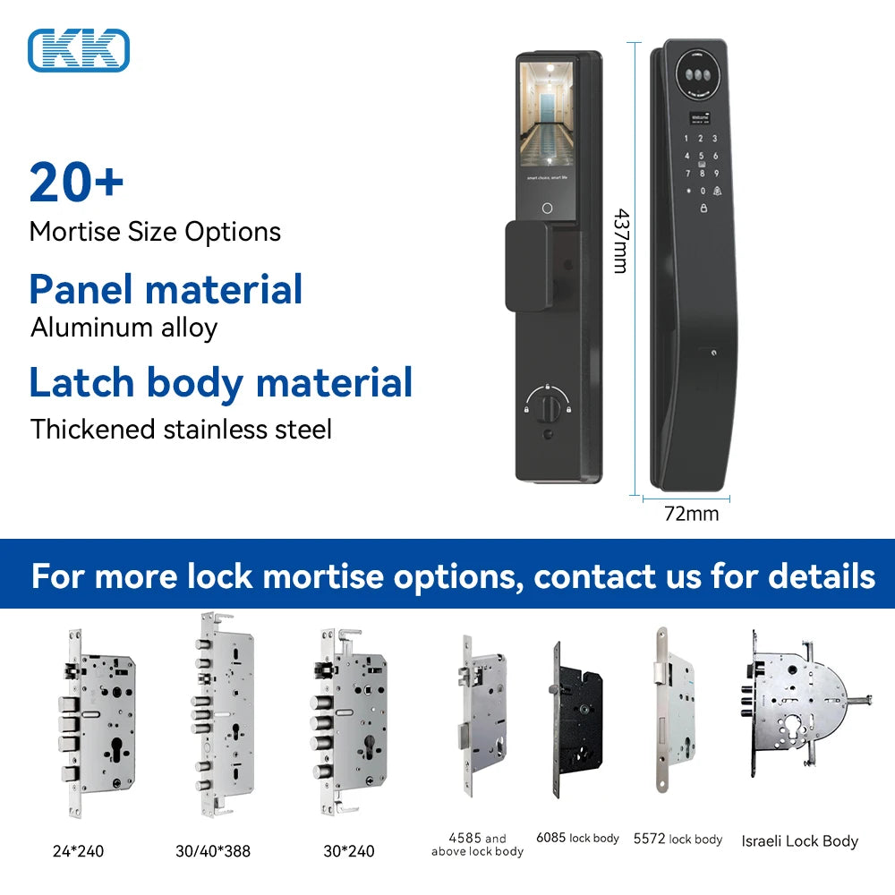 Smart Door Lock Tuya Wifi Smart Fingerprint Cerradura Inteligente Digital Safe Door With Camera Lock For Home