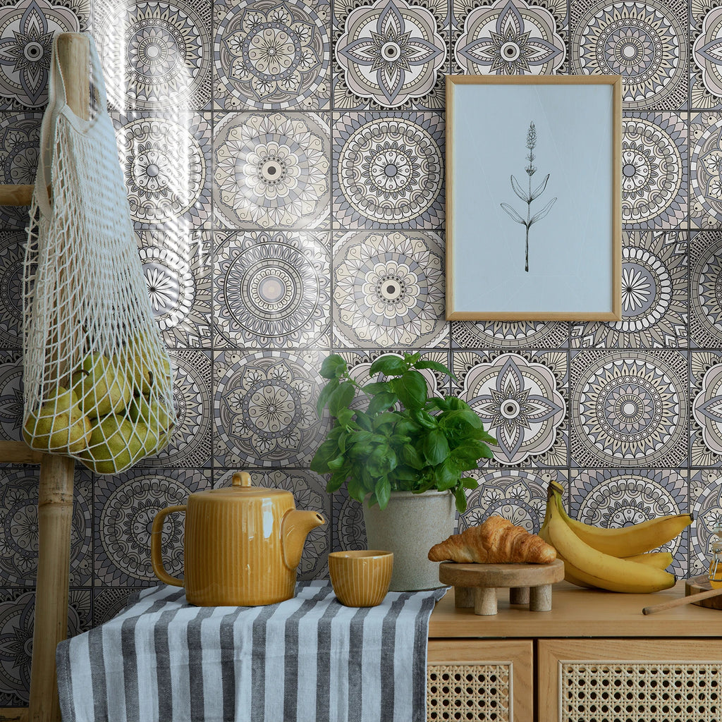 Classic Tile Self-adhesive Wallpaper, Waterproof Thickened PE Foam Wall Sticker for Bedroom, Bathroom, Kitchen, Tile Sticker