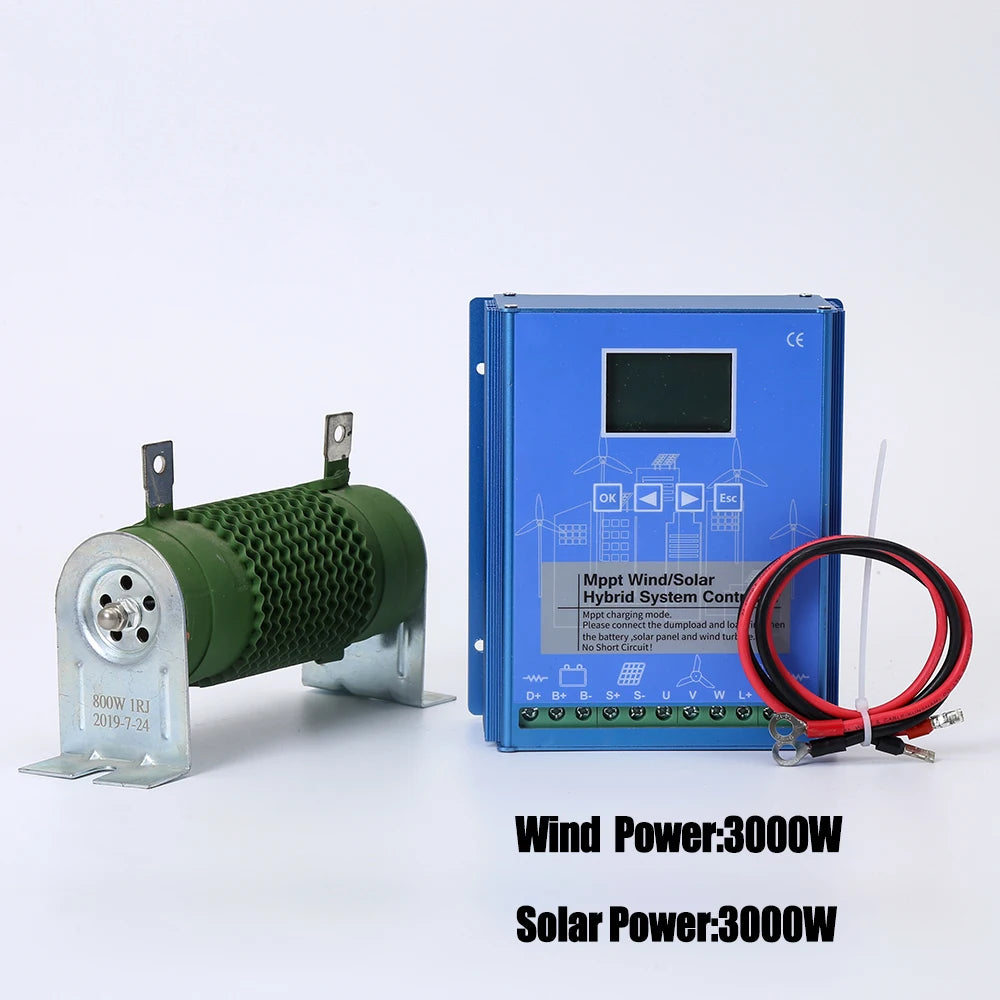 MPPT Wind Solar Hybrid Charge Controller Wind 3000W & Solar 3000W 12/24V/48V Automatic Hybrid Controller With Dump Load Resistor