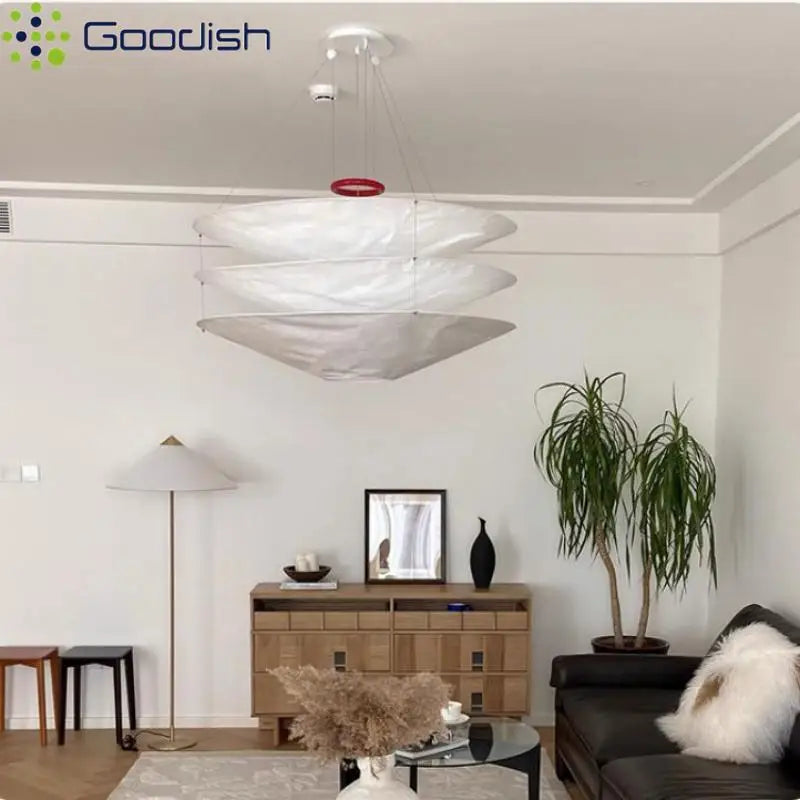 Wabi-Sabi Paper Pendant Light - Large Japanese Minimalist Hanging Lamp Tidesmit