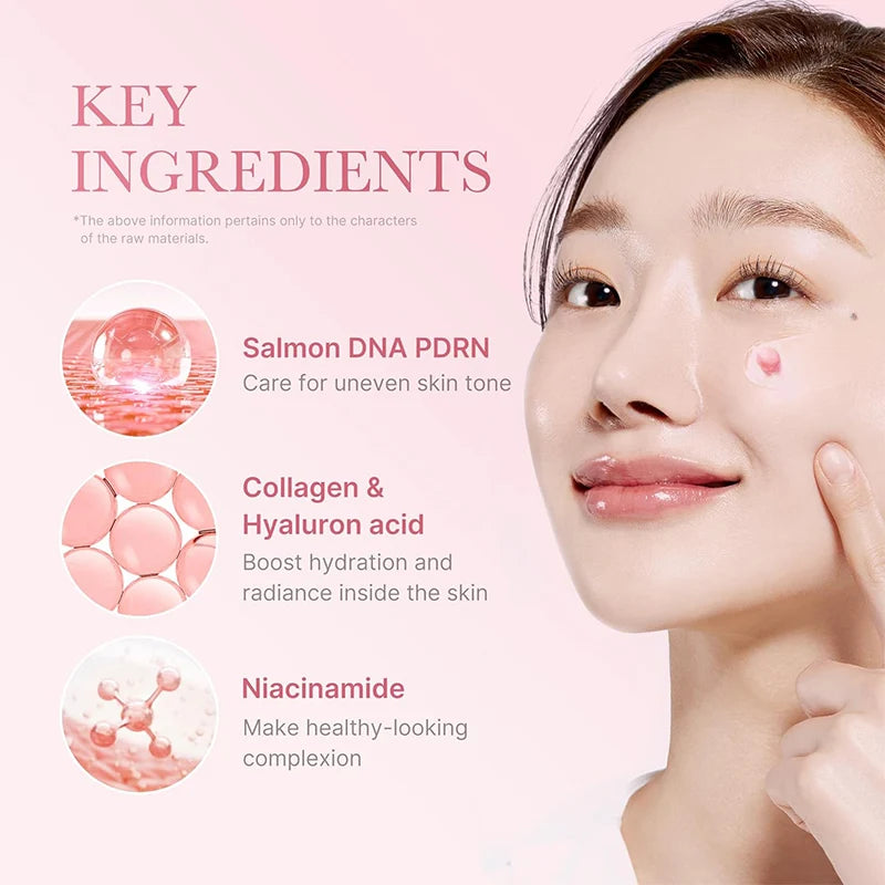 PDRN Collagen Capsule Cream Face Moisturizer Lightweight Cream With Niacinamide For Uneven Skin Tone Korean Skin Care