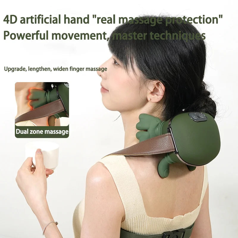 Rechargeable Neck and Shoulder Massager with Heat Therapy - Tidesmit Body Shaping Massage Equipment Tidesmit