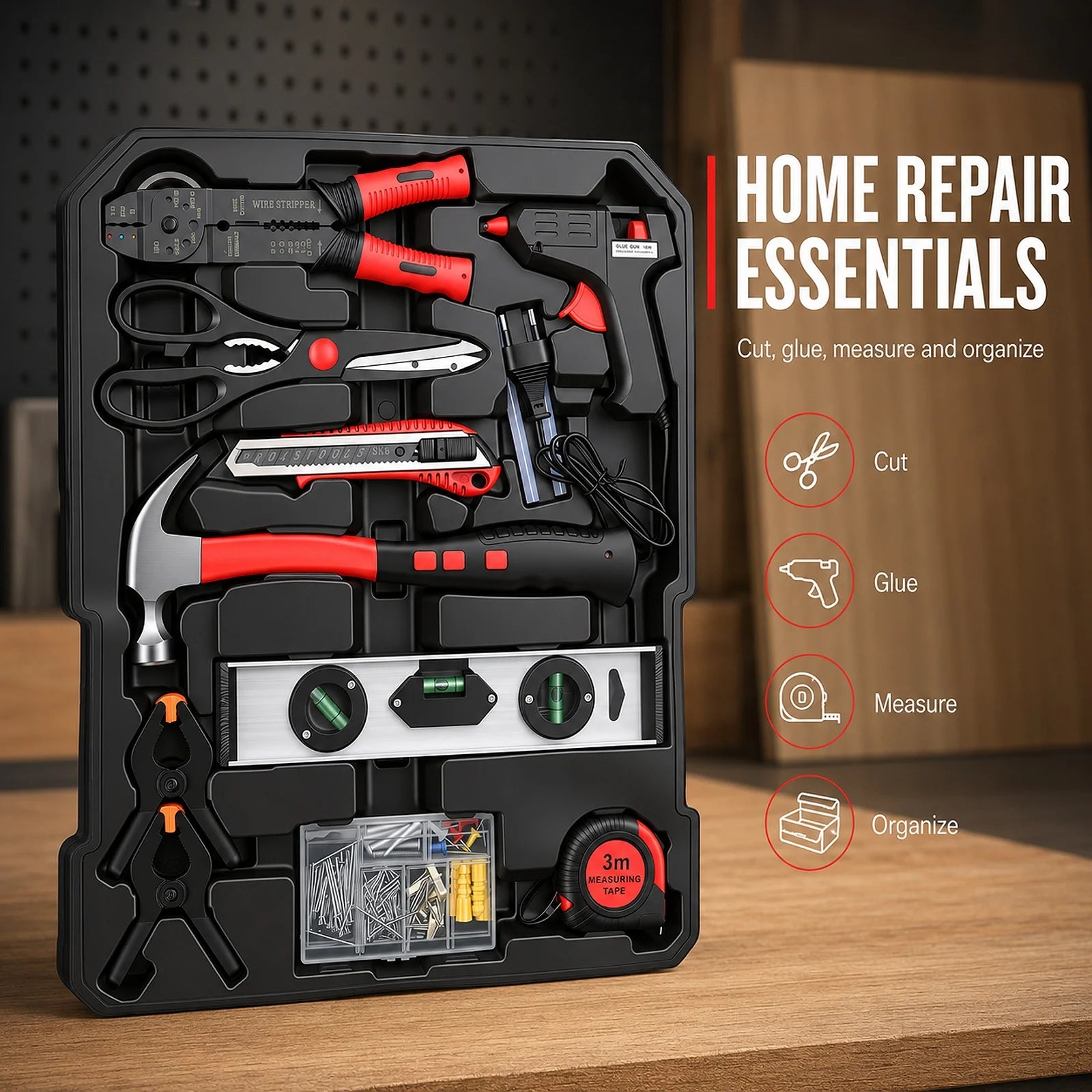 Professional Rolling Toolbox with Wheels Complete Mechanic Tool Set Heavy Duty Socket Wrench Kit Automotive Repair Hand Tools Portable Storage Case for Car Motorcycle Bicycle Home Garage Workshop Maintenance Equipment DIY