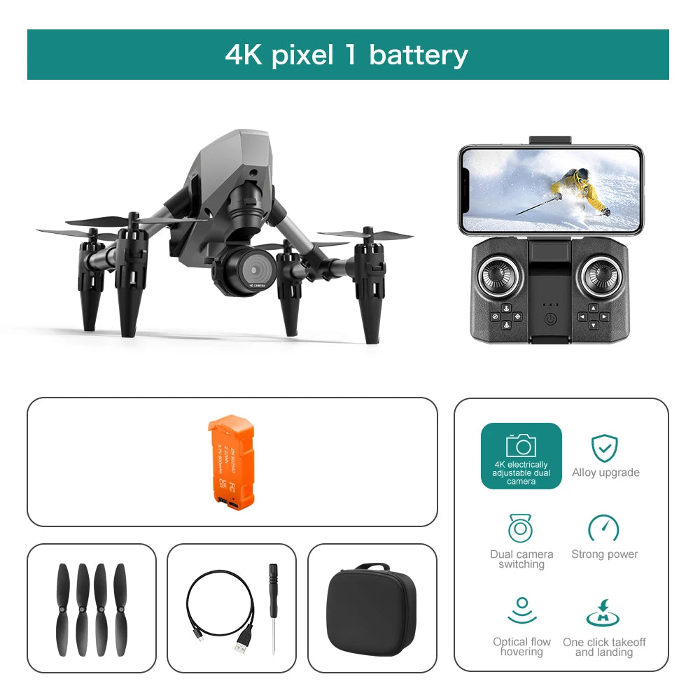 Tidesmit GPS Camera Drone with Obstacle Avoidance and Dual 6K Lens XD1 4K Tidesmit