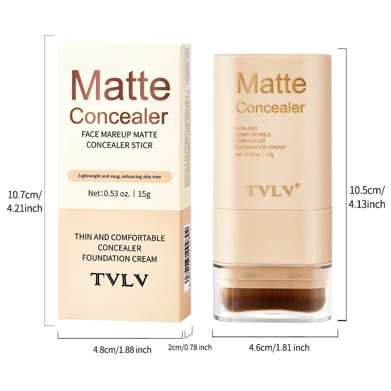 Tidesmit double-head foundation stick shade swatch showing nine-color waterproof non-gluggy concealer texture