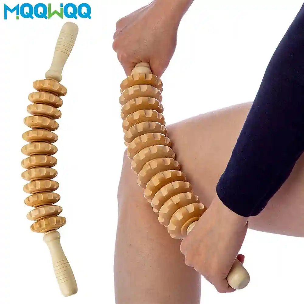 Wood Therapy Massage Roller for Lymphatic Drainage | 12 Rollers Eye Massage Instrument Tidesmit