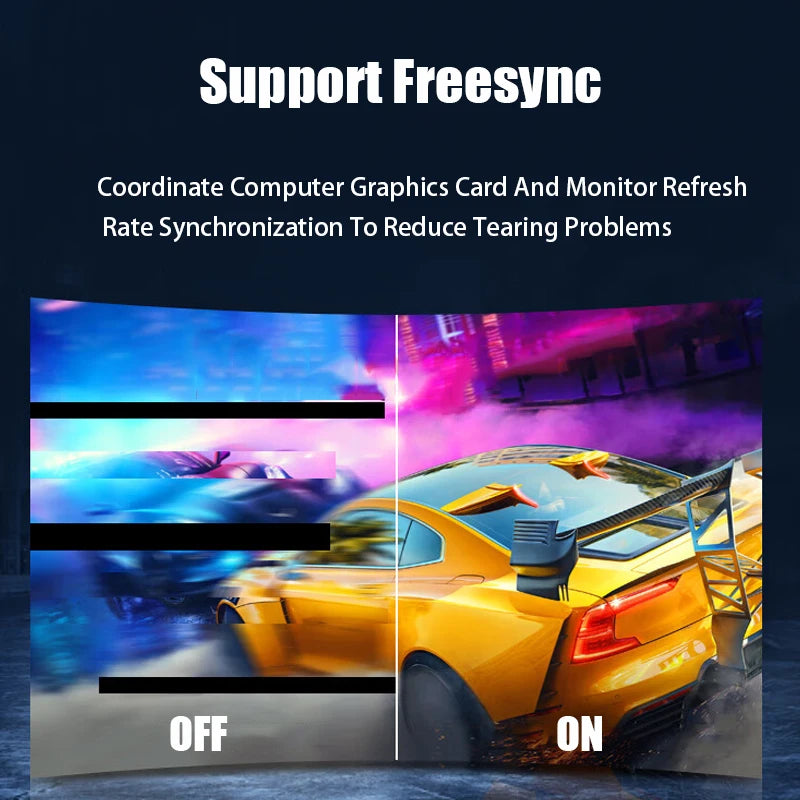 FYHXele 24" Curved FHD 1ms VA Gaming Monitor 180Hz (HDMI165Hz/DP180Hz) Speaker VESA