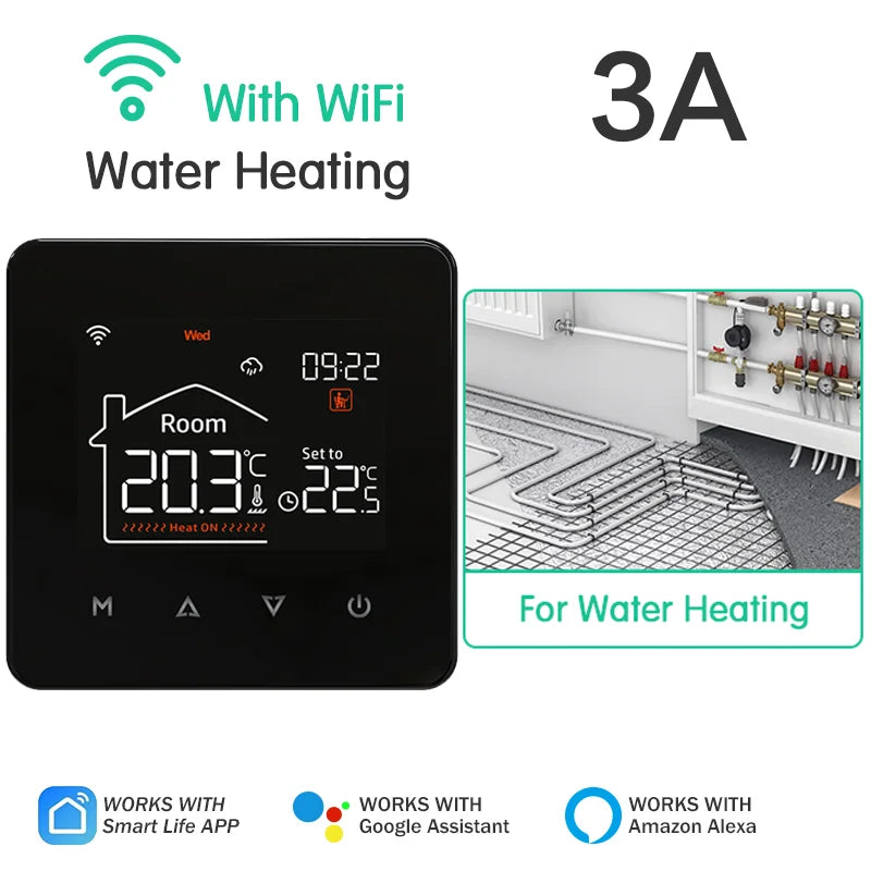 WiFi Smart Thermostat for Electric & Water Floor Heating | Tidesmit Water Heating Tidesmit