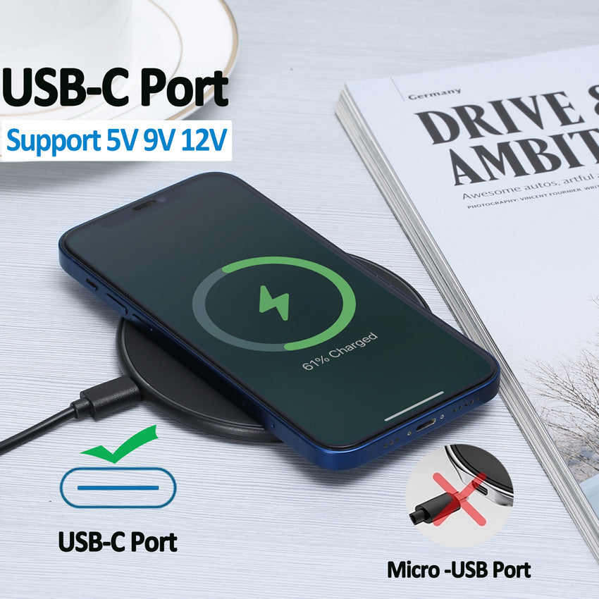 60W Fast Wireless Charger Dock | Qi Certified & MagSafe Compatible Tidesmit
