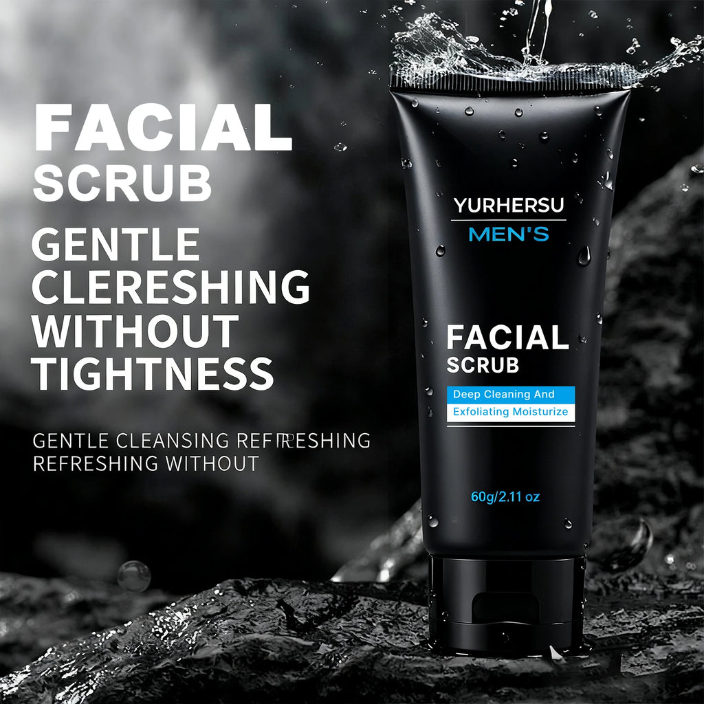 Exfoliating Face Scrub For Men | Deep Pore Cleansing Treatment | Tidesmit Scrubs Treatments Tidesmit